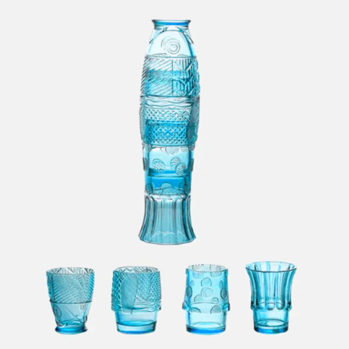 Skanto | Farget Glasskoppsett i Koi Fisk Form - Salg