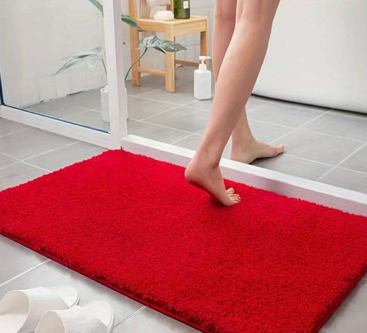 Tykk mikrofiber badematte - Myk, absorberende, sklisikker - Perfekt for bad og soverom | Skanto