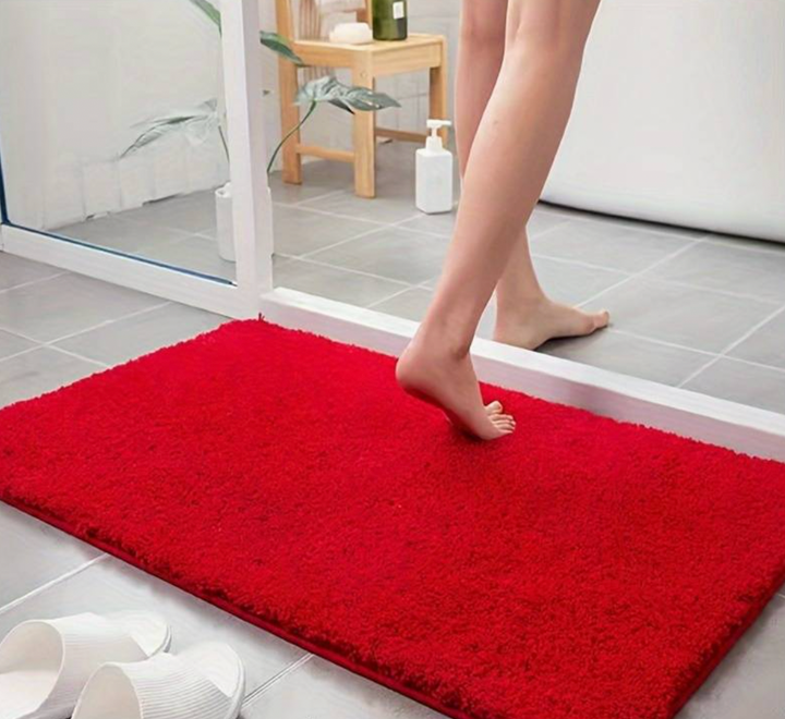 Tykk mikrofiber badematte - Myk, absorberende, sklisikker - Perfekt for bad og soverom | Skanto