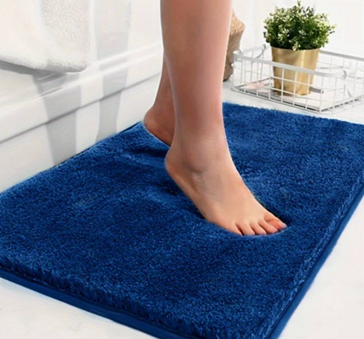 Tykk mikrofiber badematte - Myk, absorberende, sklisikker - Perfekt for bad og soverom | Skanto