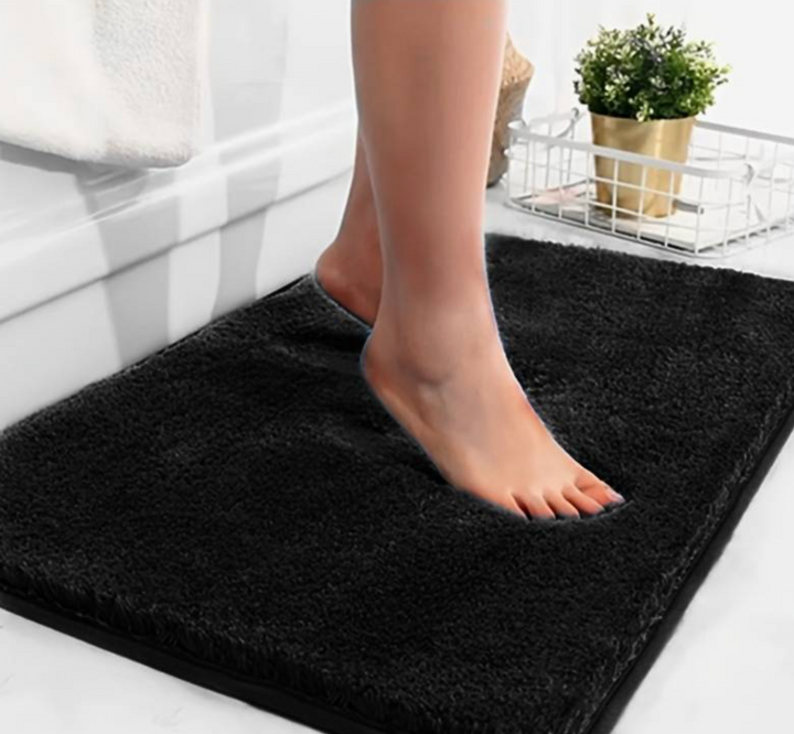 Tykk mikrofiber badematte - Myk, absorberende, sklisikker - Perfekt for bad og soverom | Skanto
