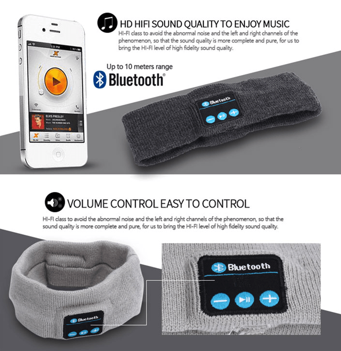 Skanto | Bluetooth Hodebånd med Bluetooth Mikrofon og Øretelefon
