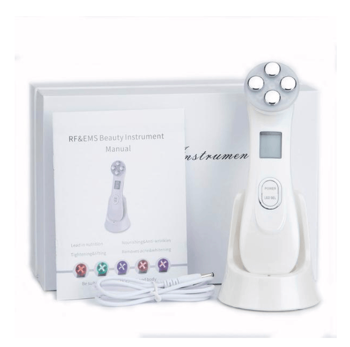 Skanto | 5 i 1 RF & EMS LED Photon Mesotherapy Elektroporisasjons Ansiktspleie Enhet