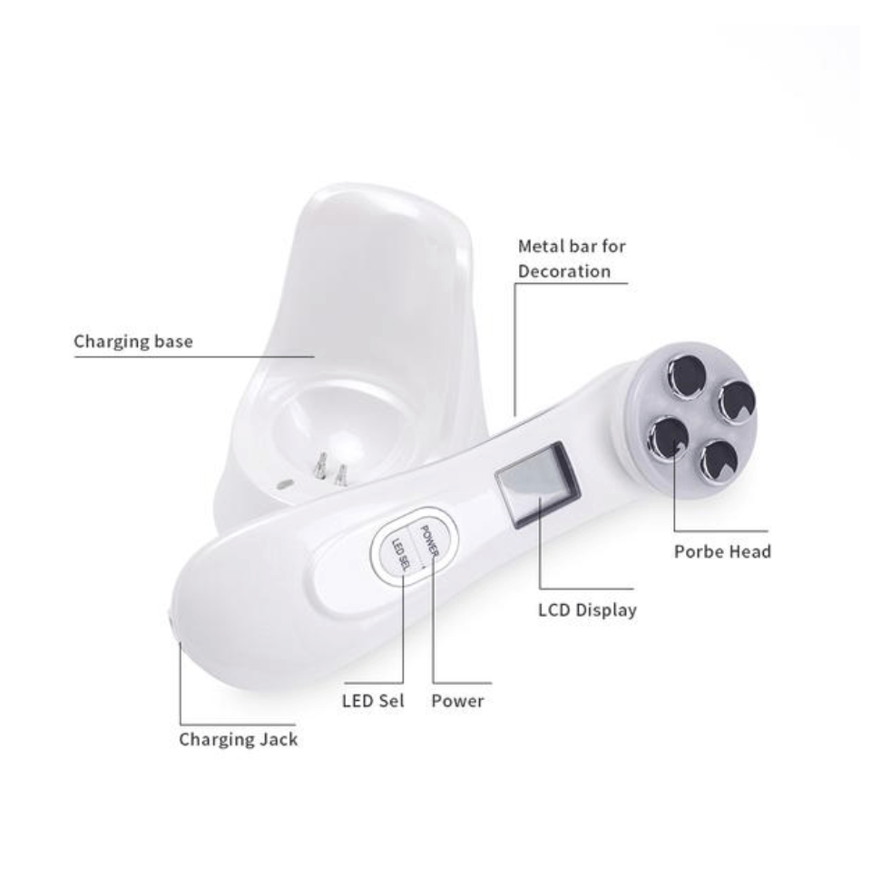 Skanto | 5 i 1 RF & EMS LED Photon Mesotherapy Elektroporisasjons Ansiktspleie Enhet