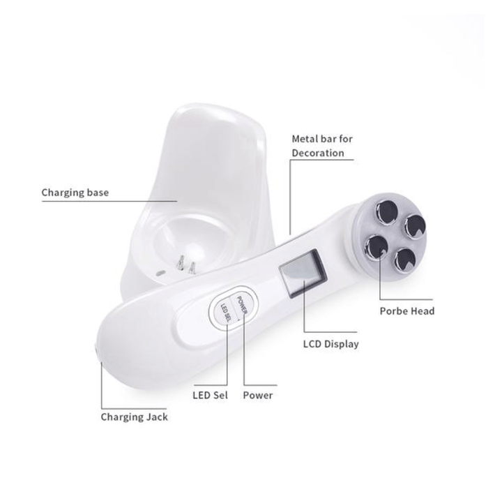 Skanto | 5 i 1 RF & EMS LED Photon Mesotherapy Elektroporisasjons Ansiktspleie Enhet