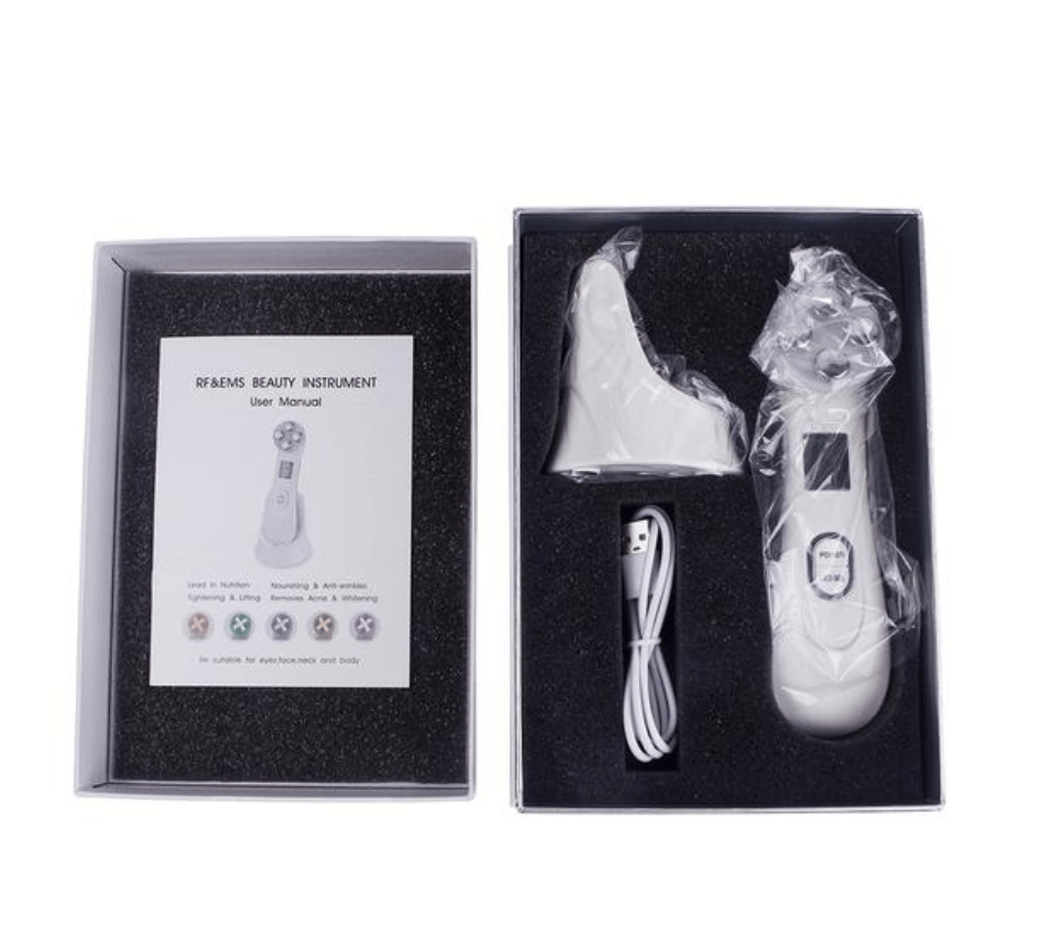 Skanto | 5 i 1 RF & EMS LED Photon Mesotherapy Elektroporisasjons Ansiktspleie Enhet