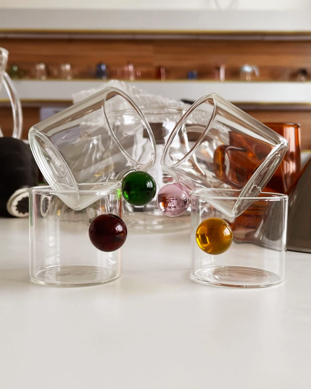 Globe Håndtak Glass Espresso Kopp | Skanto