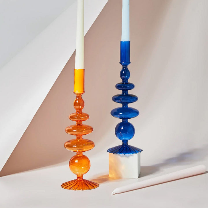 Moderne Glass Kandelaber-Orange | Skanto