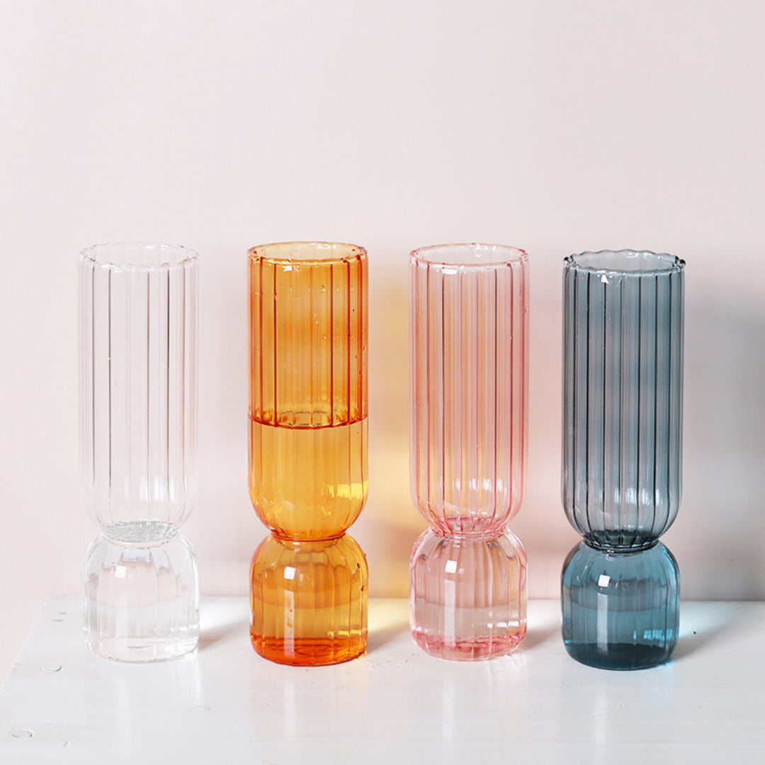 Scallop Cylinder Glass Vase | Skanto