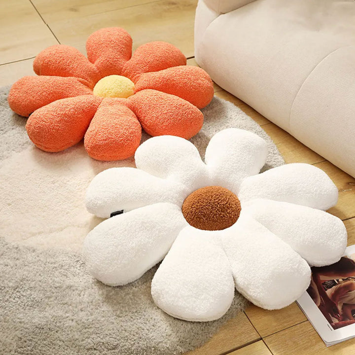 Boucle Plush Flower Cushion | Skanto