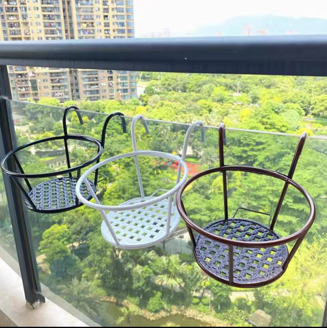 Skanto | 3Pc Over the Balcony Blomsterpotteholder Svart Nov