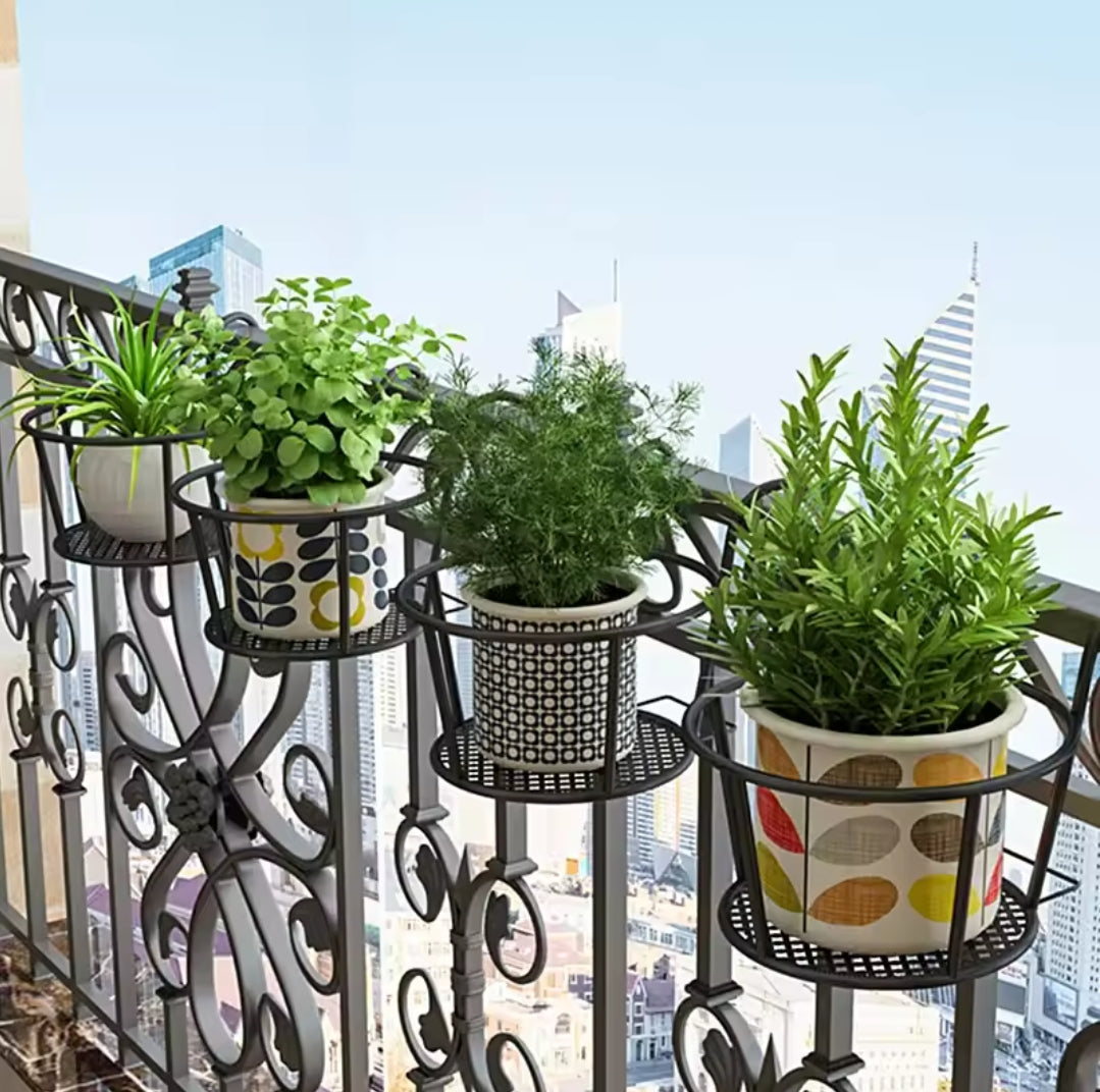 Skanto | 3Pc Over the Balcony Blomsterpotteholder Svart Nov
