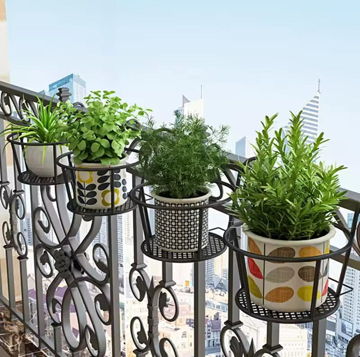 Skanto | 3Pc Over the Balcony Blomsterpotteholder Svart Nov