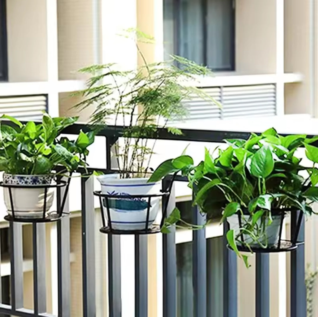Skanto | 3Pc Over the Balcony Blomsterpotteholder Svart Nov