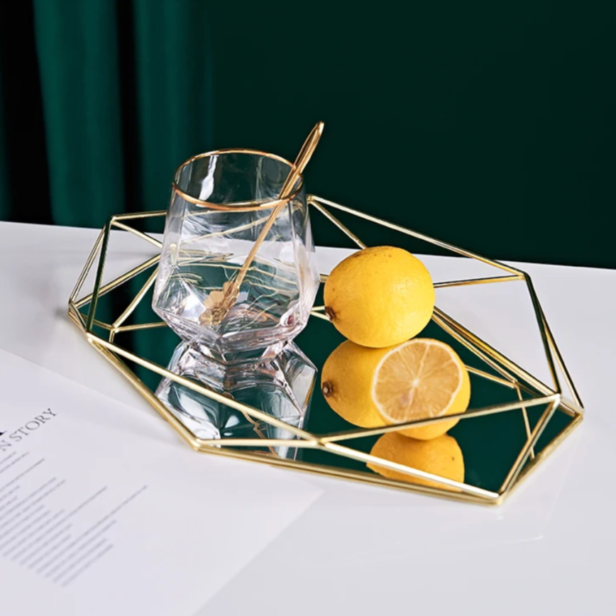 Polygon Glass Tray Skanto