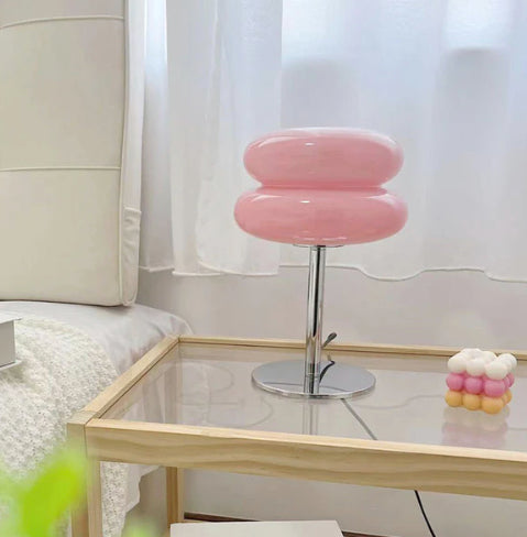 LueurRose – Retro Bordlampe med Dimmer LED og USB Skanto