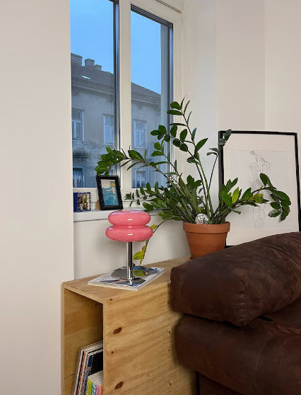 LueurRose – Retro Bordlampe med Dimmer LED og USB Skanto