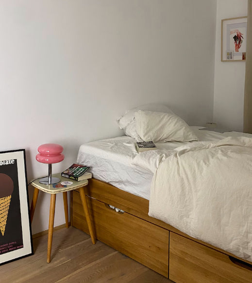 Skanto | LueurRose – Retro Bordlampe med Dimbar LED og USB