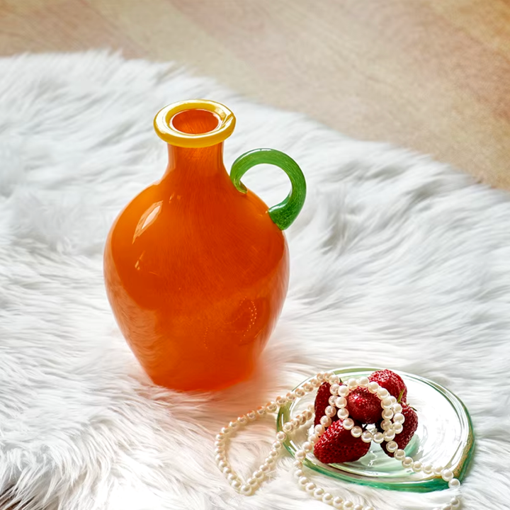 Vintage Blandet Glass Binaural Vase | Skanto