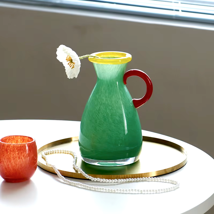 Vintage Blandet Glass Binaural Vase | Skanto