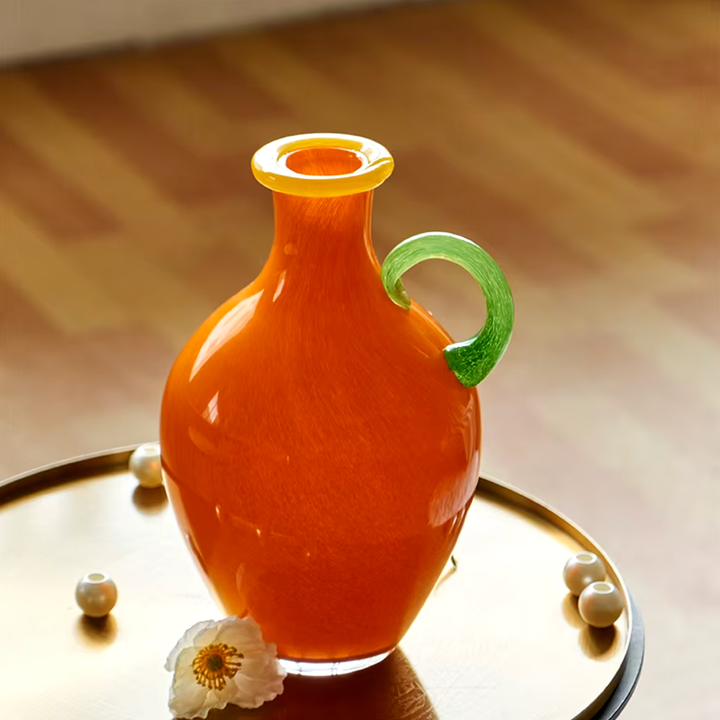 Vintage Blandet Glass Binaural Vase | Skanto