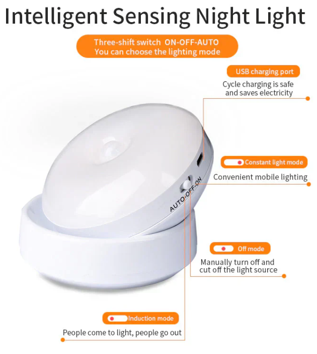 Skanto | Smart Bevegelsessensor Nattlys – Energisparing og Automatisk