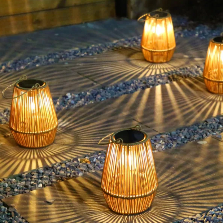 Solar Rattan Lantern Skanto