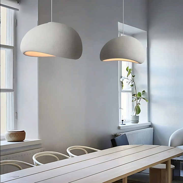 Skanto | LED Pendellampe - Nordisk Wabi Sabi Design - Justerbar Belysningsarmatur for Hjemmedekorasjon & Moderne Interiører