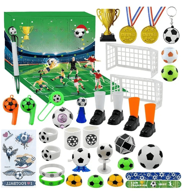 Skanto | MatchBox – Adventskalender for gutter og jenter med stadionbygge-sett