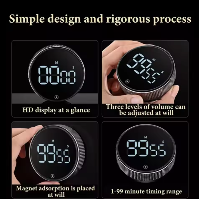 Digital Magnetisk Kjøkken Timer 99 Minutter | Skanto
