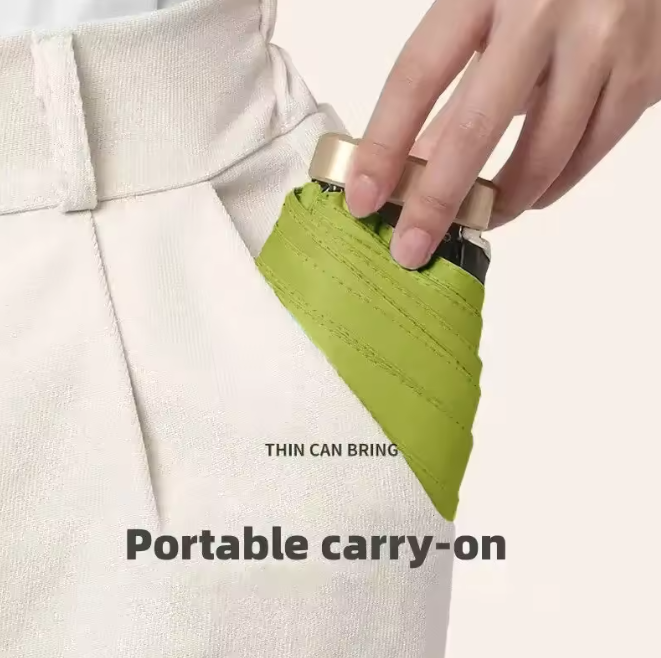 Mini Pocket Paraply UV Beskyttelse Kompakt | Skanto