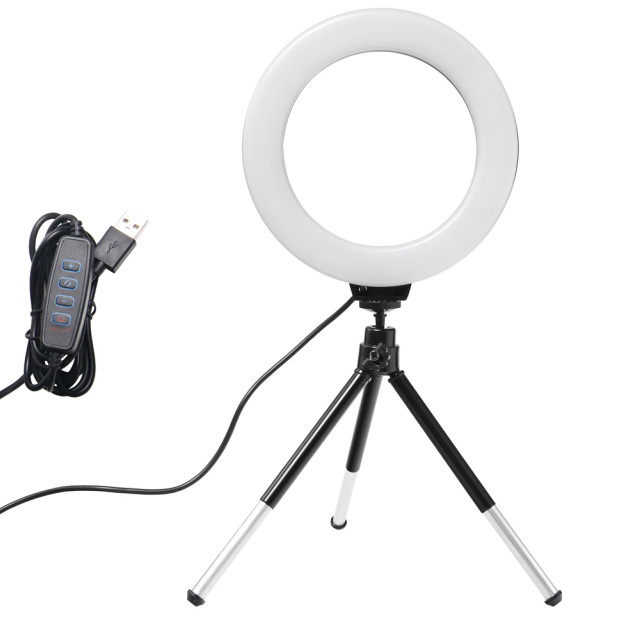 Skanto | Ring Light Med Stativ 6-tommers Holder For Live Stream LED Ring Light Youtube Video Med Stativ
