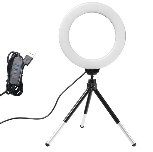 Skanto | Ring Light Med Stativ 6-tommers Holder For Live Stream LED Ring Light Youtube Video Med Stativ