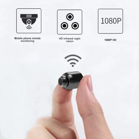 Skanto | Vanntett HD Mini Kamera Med Nattmodus og Vidvinkelobjektiv IP WiFi 1080P HD 160° Vidvinkel