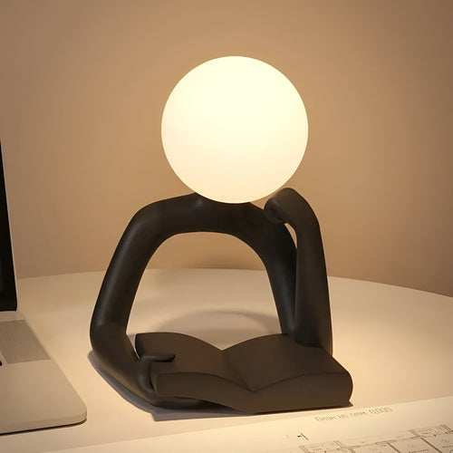 Aura Sculpt Lamp - Moderne Bordlampe med Abstrakt Design | Skanto