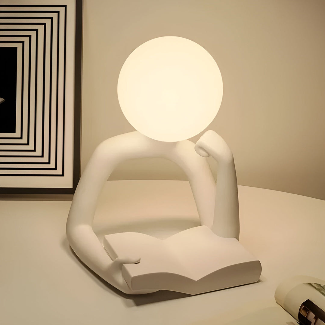 Aura Sculpt Lamp - Moderne Bordlampe med Abstrakt Design | Skanto