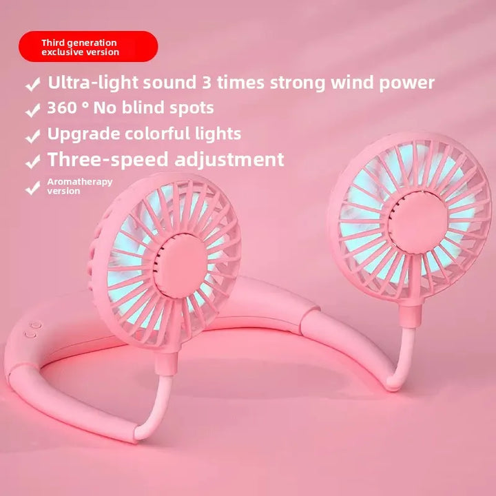 Adjustable Hands-Free Neck Cooling Fan - Image 2