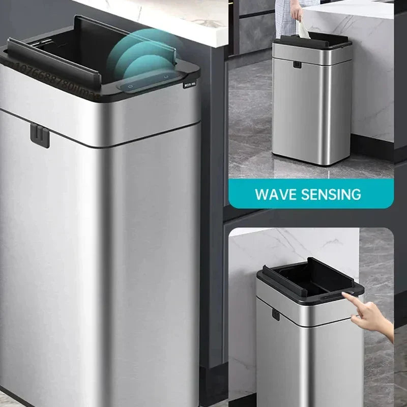 Skanto | Smart Rustfritt Stål Automatisk Sensor søppelbøtte