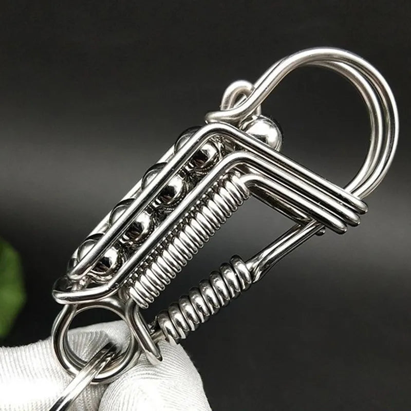 Iron Weave Rustfritt Matte-Finish Nøkkelring | Skanto