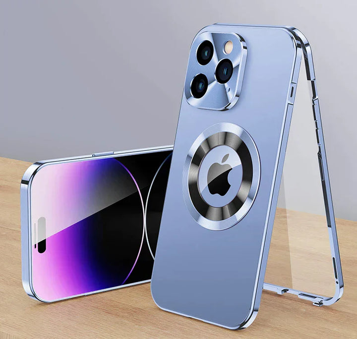 Skanto | Etui 360° Full Screen Linse Metall Magnetisk Magsafe Deksel Aluminium for iPhone 15 14 13
