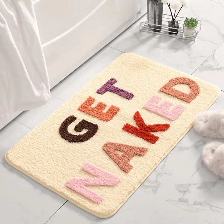 Skanto | Fargerik "Get Naked" Non-Slip Mikrofiber Badematte – Absorberende & Moro for Barn og Voksne