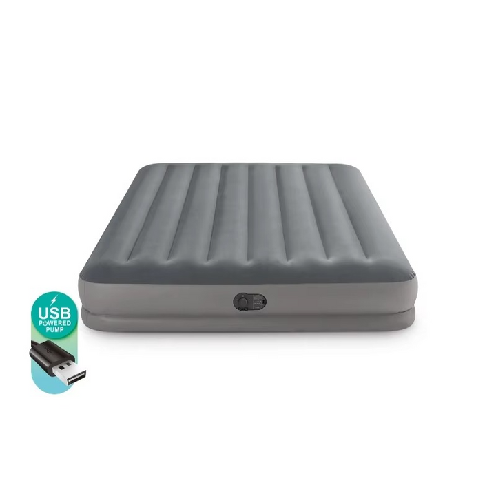 Skanto | 12" Queen Luftmadrass med USB-pumpe og Fiber-Tech-støtte