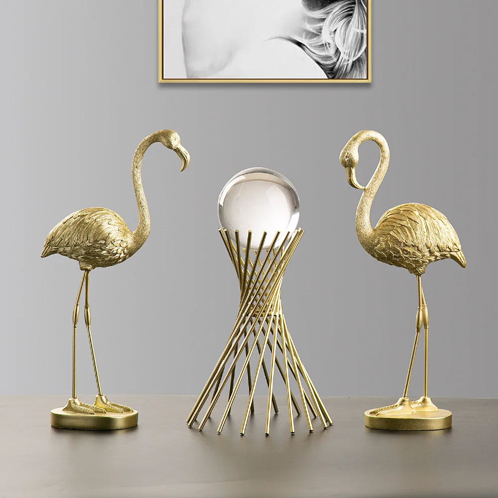 Skanto | Nordisk Flamingo Figur Figur Statue Skulptur Stue Kontor Bryllup Fest Ornamenter Hjem Dekorasjon Tilbehør