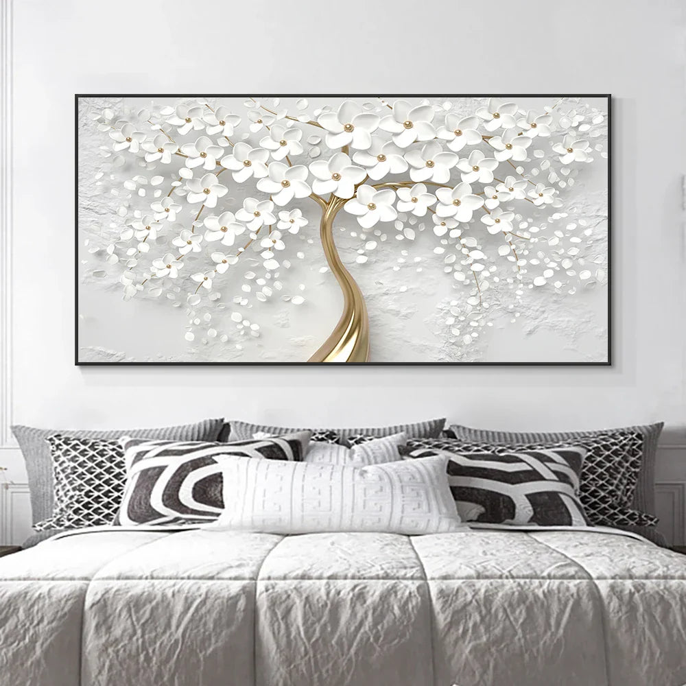 Abstrakt Floral Stor Blomster Petal Trevegg Kunst Fine Art Lærredsutskrifter Bilde For Stue Soverom Salong Kunst Dekor | Skanto