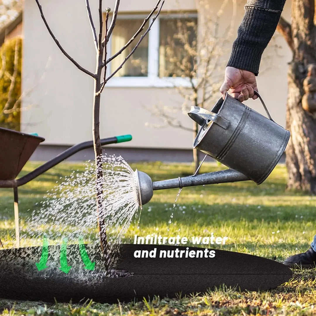 Skanto | Weed fleece tree disk – Pustende rotbeskyttelsesmatte for hage og planter