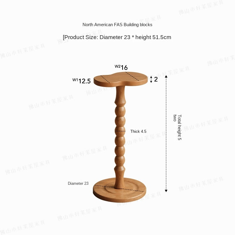 Skanto | Middelalder Tid Solide Tre Mini Kaffe Bord