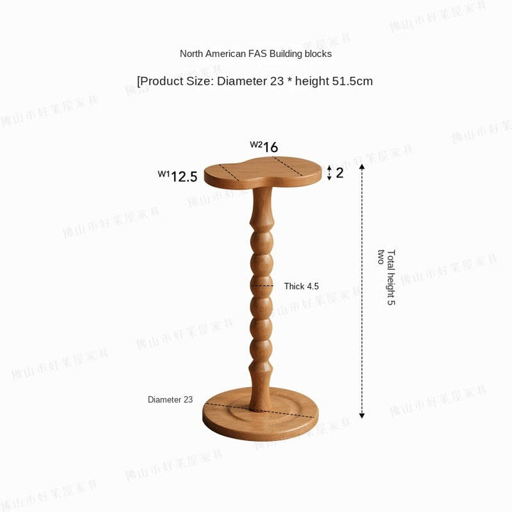 Skanto | Middelalder Tid Solide Tre Mini Kaffe Bord