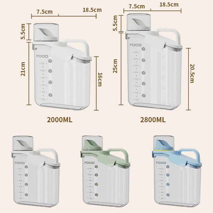 Skanto | Transparent Måle Matlagringsdispenser