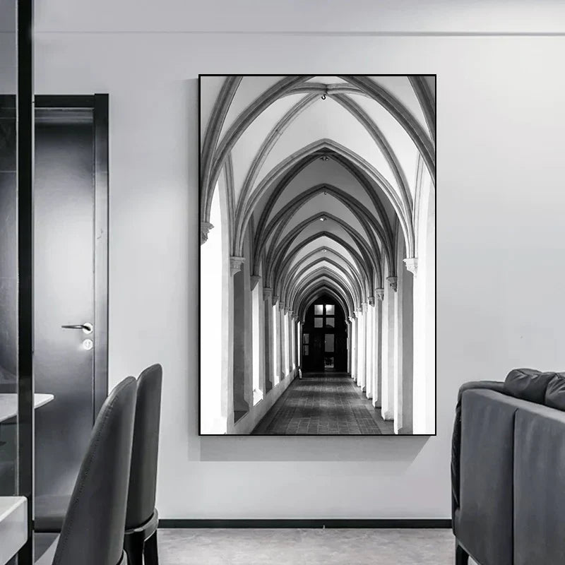 Minimalist Abstrakt Arkitektonisk Veggkunst Fin Kunst Lærtrykk Plakater Bilder For Moderne Leilighet Stue Hjemme Kontor Dekor | Skanto