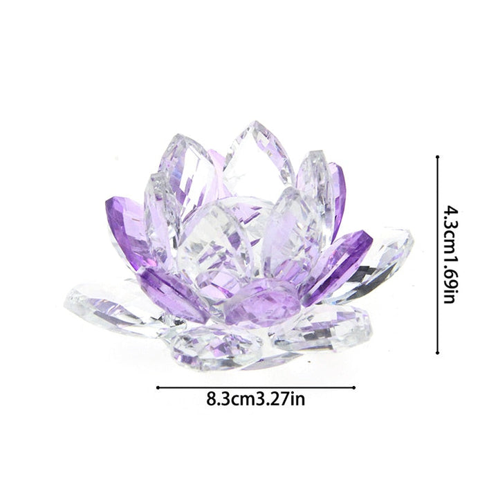 Skanto | Crystal Lotus Flower Craft Glass Paperweight Home Decoration Ornaments Figures Home Wedding Party Decor Gifts Souvenir
